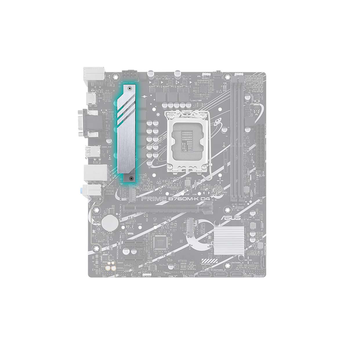 Motherboard Asus PRIME B760M-K D4 LGA1700 DDR4 PCIe 4.0 Aura Sync RGB